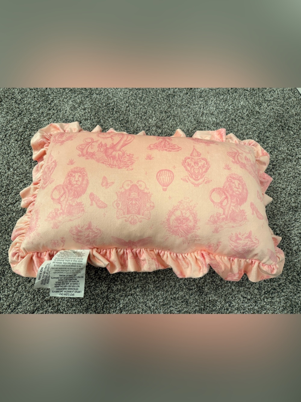 Be Fearlessly Amazing Pink Ruffle Throw Pillow - Picture 3 of 3